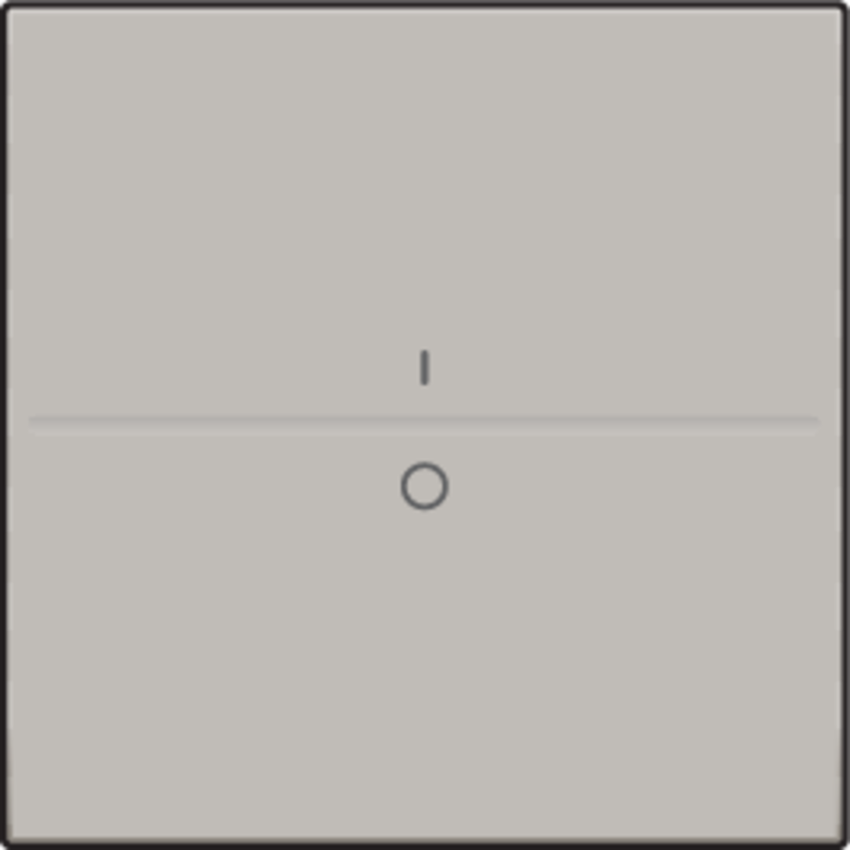 Niko 157-00002: Enkelvoudige toets met opdruk 'I' en '0' voor draadloze schakelaar of drukknop met twee bedieningsknoppen, champagne coated - Image 2
