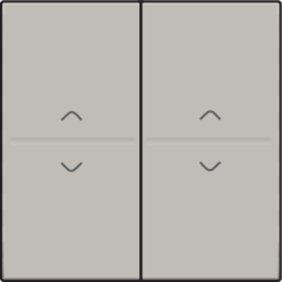 Niko 157-00010: Tweevoudige toets met pijltjes 'op' en 'neer' voor draadloze schakelaar of drukknop met 4 bedieningsknoppen, champagne coated - Image 2