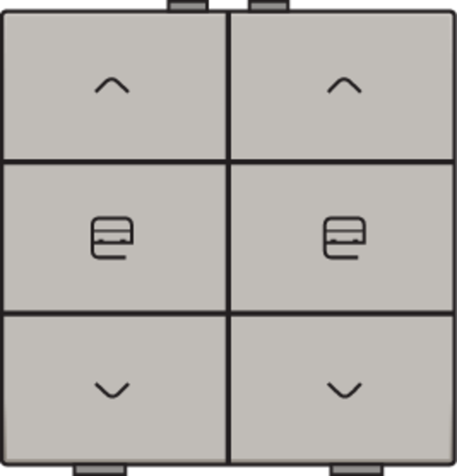 Niko 157-51036: Dubbele motorsturingsbediening voor Niko Home Control, champagne coated - Image 2