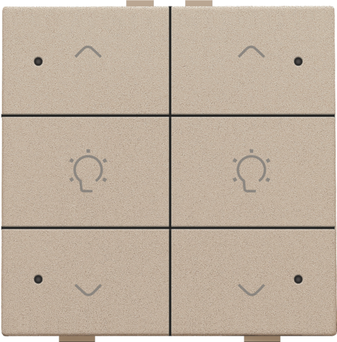 Dubbele dimbediening met led voor Niko Home Control, champag