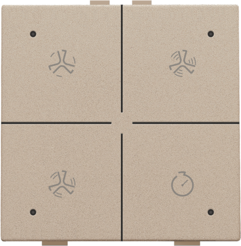Ventilatiebediening met led voor Niko Home Control, champagn