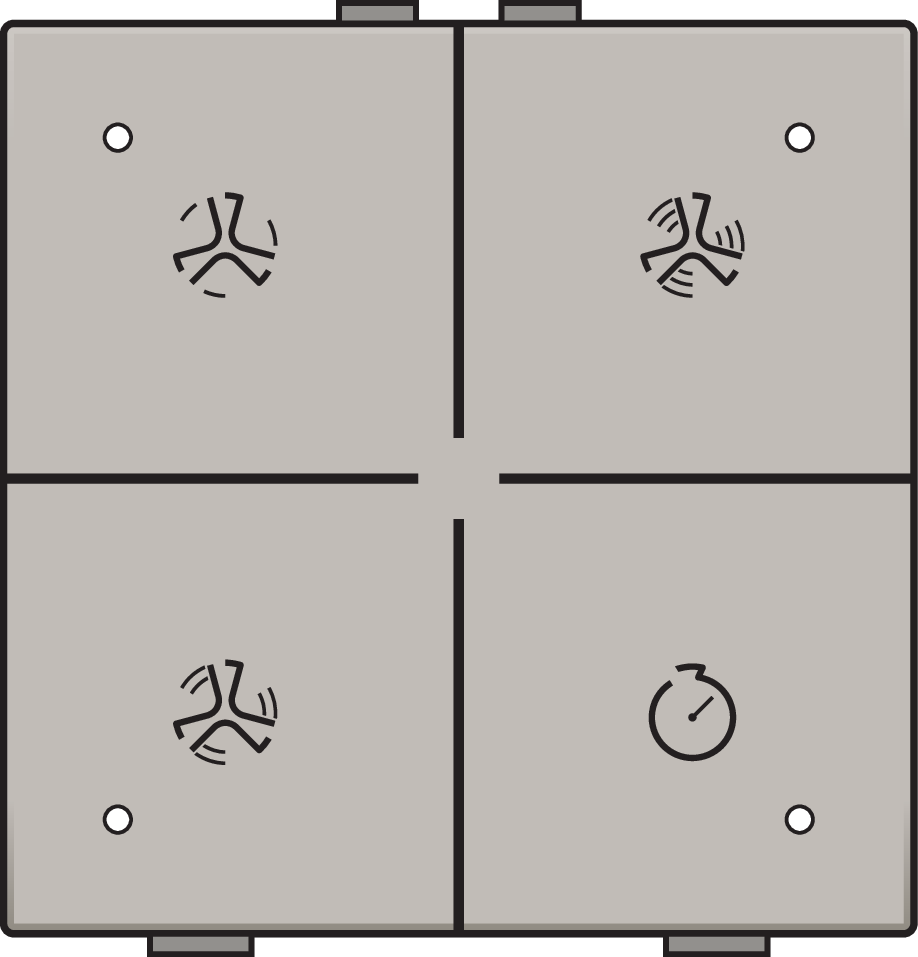 Niko 157-52054: Ventilatiebediening met led voor Niko Home Control, champagne coated - Image 2