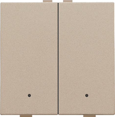 Tweevoudige drukknop met leds en comfortsensoren voor Niko H