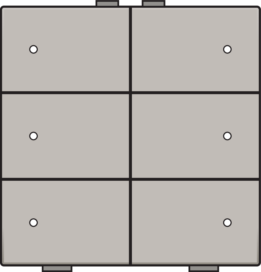 Niko 157-52206: Zesvoudige drukknop met leds en comfortsensoren voor Niko Home Control, champagne coated - Image 2