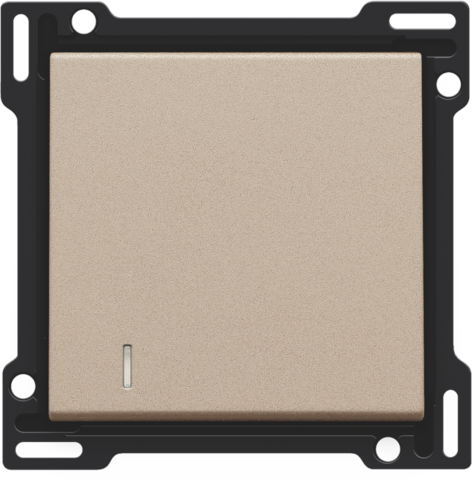 Afwerkingsset met lens voor enkelvoudige schakelaar of drukk