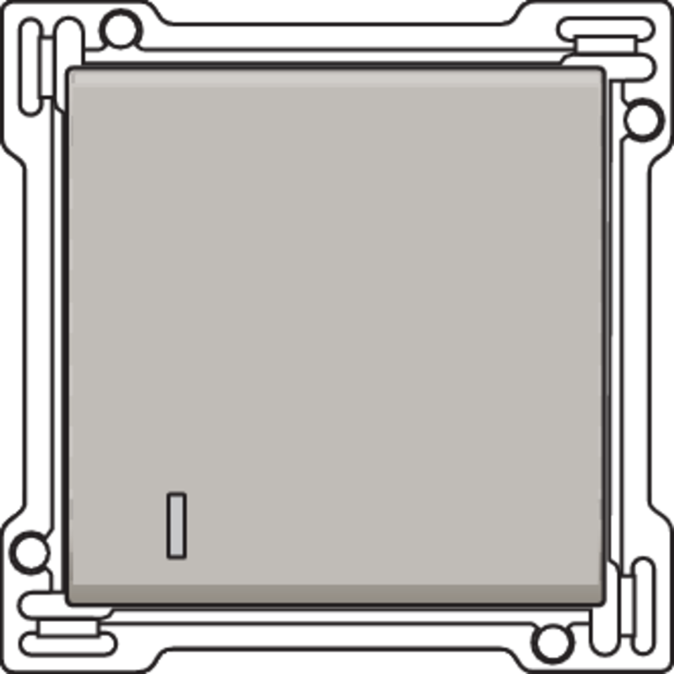 Niko 157-60005: Afwerkingsset met lens voor enkelvoudige schakelaar of drukknop, champagne coated - Image 2