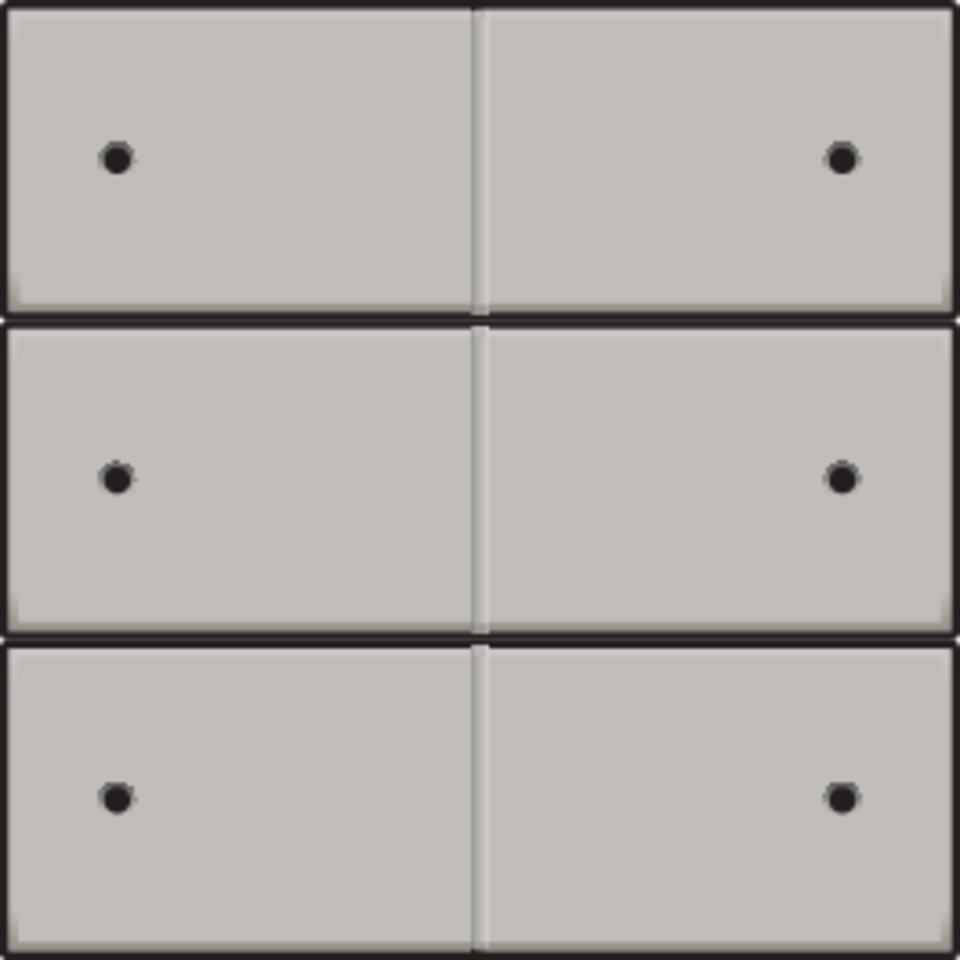 Niko 157-60150: Afwerkingsset voor 6-voudige potentiaalvrije drukknop, 24 V, met leds, champagne coated - Image 2