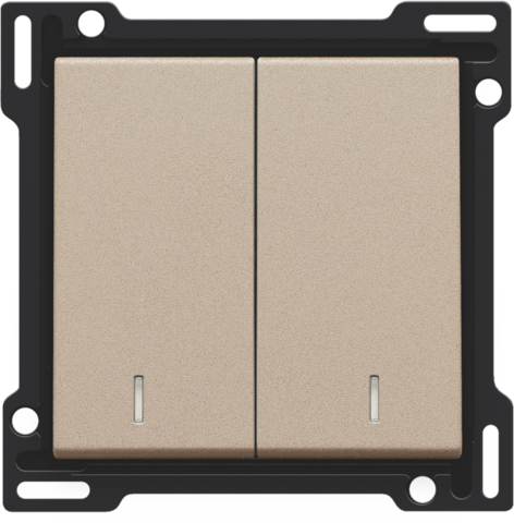 Afwerkingsset met dubbele lens voor serieschakelaar, wissels
