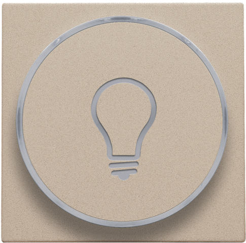 Afwerkingsset met doorschijnende ring met lampsymbool voor d