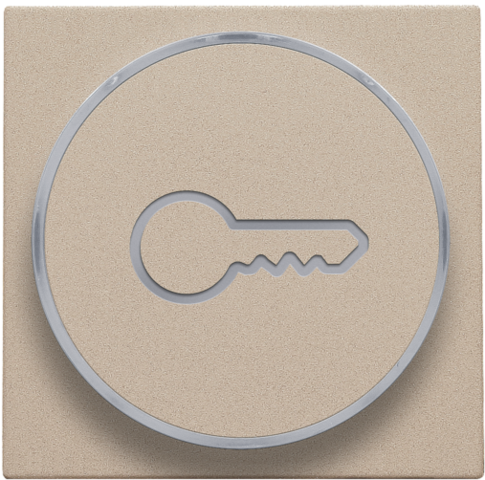 Afwerkingsset met doorschijnende ring met sleutelsymbool voo