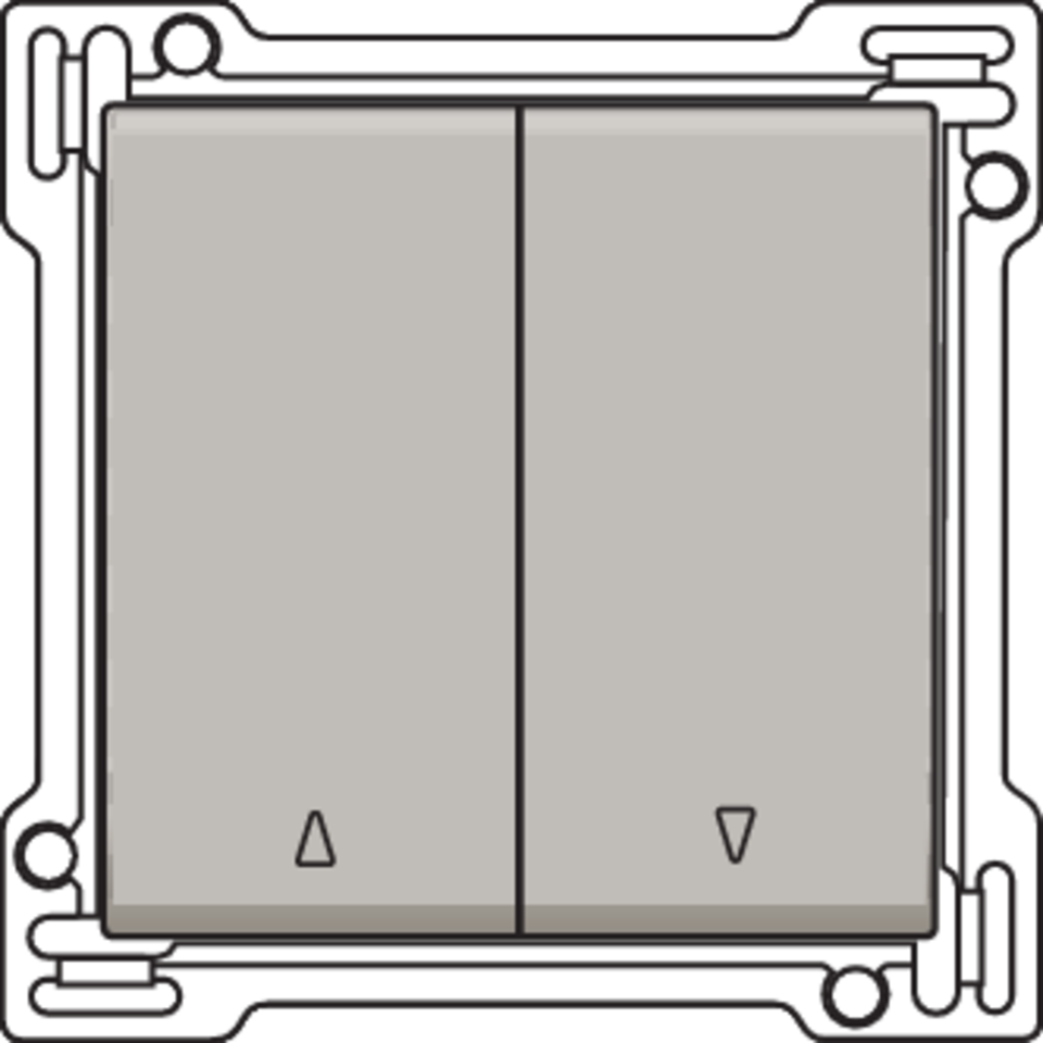 Niko 157-65914: Afwerkingsset voor tweevoudige rolluikdrukknop, champagne coated - Image 2