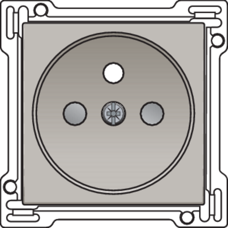 Niko 157-66601: Afwerkingsset voor stopcontact met penaarde en beschermingsafsluiters, inbouwdiepte 28,5 mm, champagne coated - Image 2