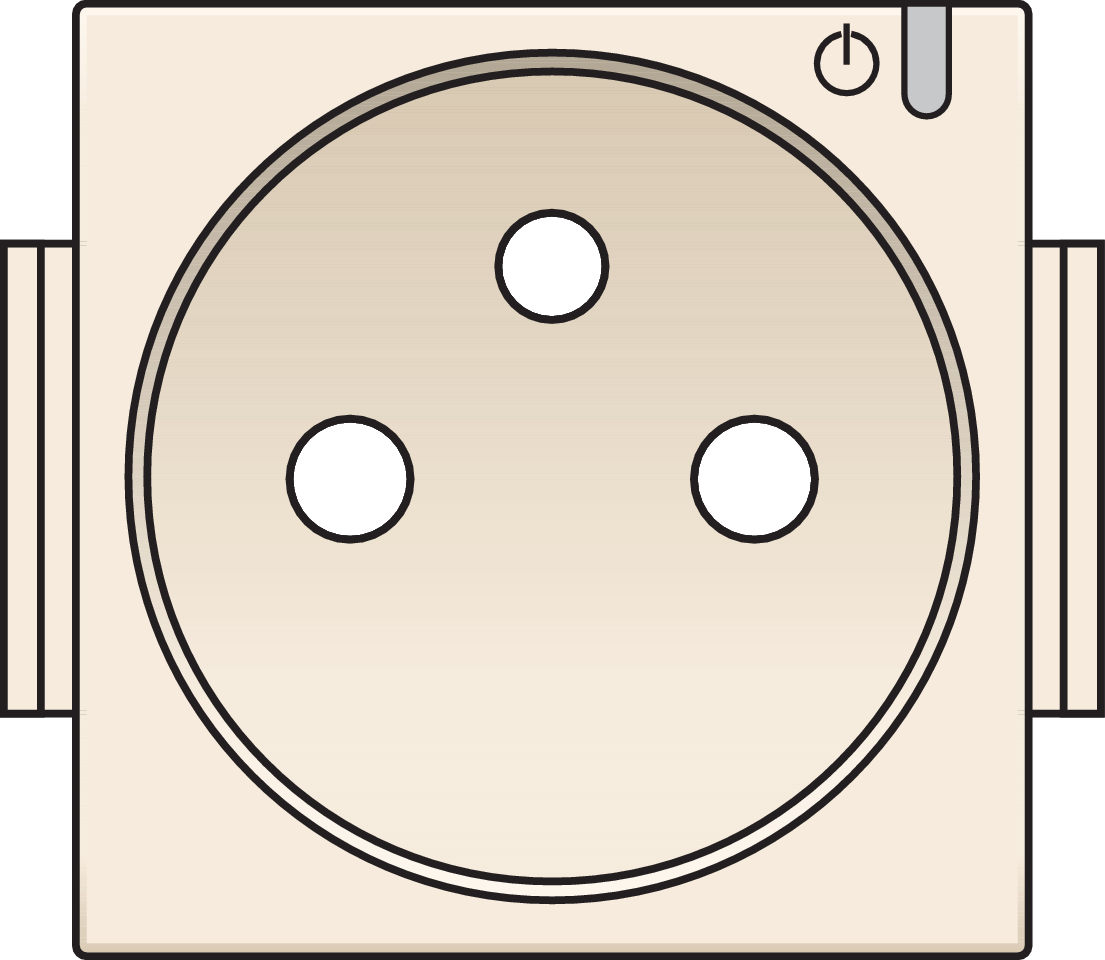 Niko 157-66630: Afwerkingsset voor geconnecteerd schakelbaar stopcontact met penaarde en bedieningsknop, champagne coated - Image 2