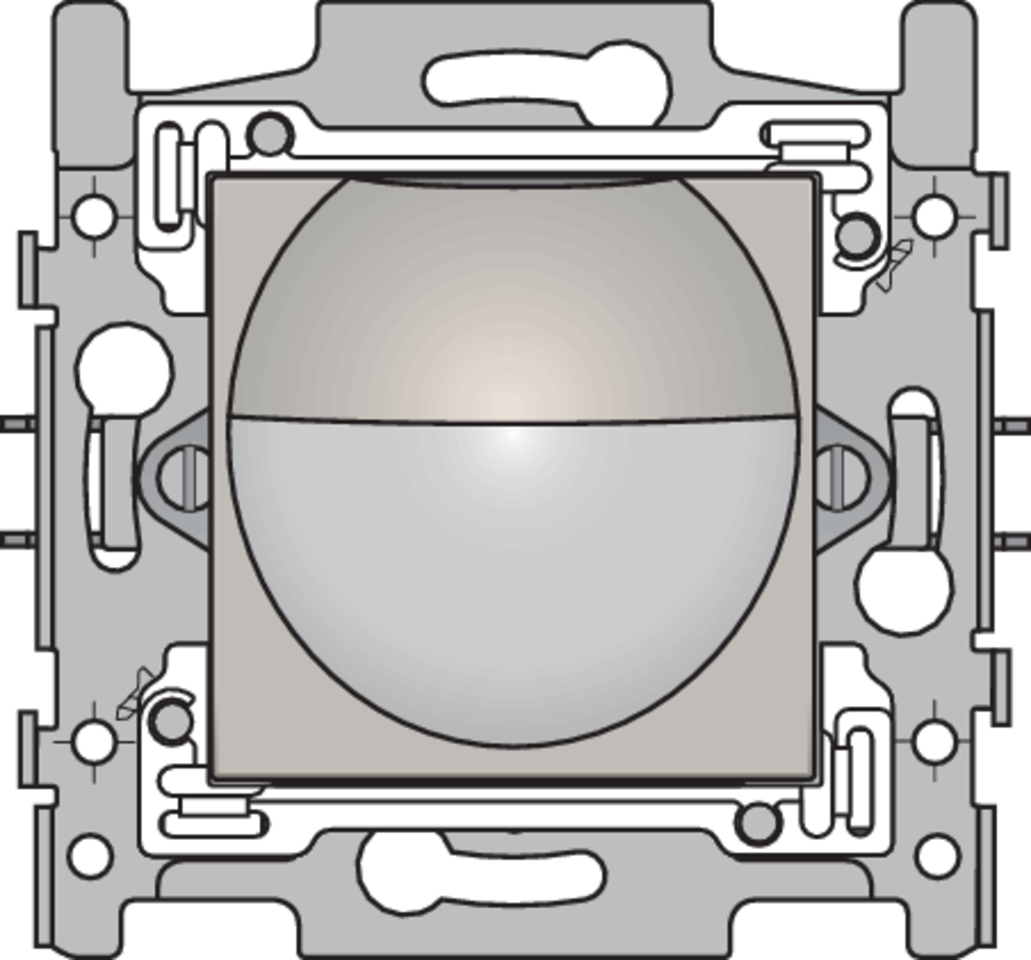 Niko 157-78010: Bewegingsmelder, 230 V, 8 m, 180°, wanddetector, voor inbouwdoos, champagne coated - Image 2