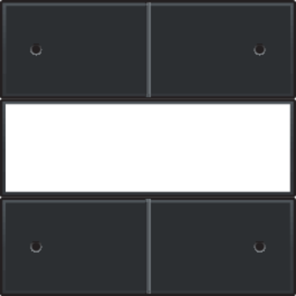 Niko 161-40350: Afwerkingsset voor 4-voudige potentiaalvrije drukknop 24 V met led en tekstveld, black coated - Image 2