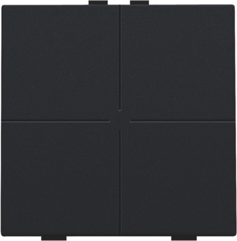 Viervoudige drukknop voor Niko Home Control, black coated
