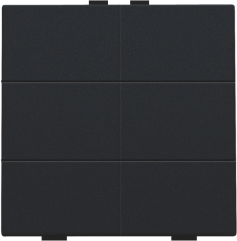Zesvoudige drukknop voor Niko Home Control, black coated