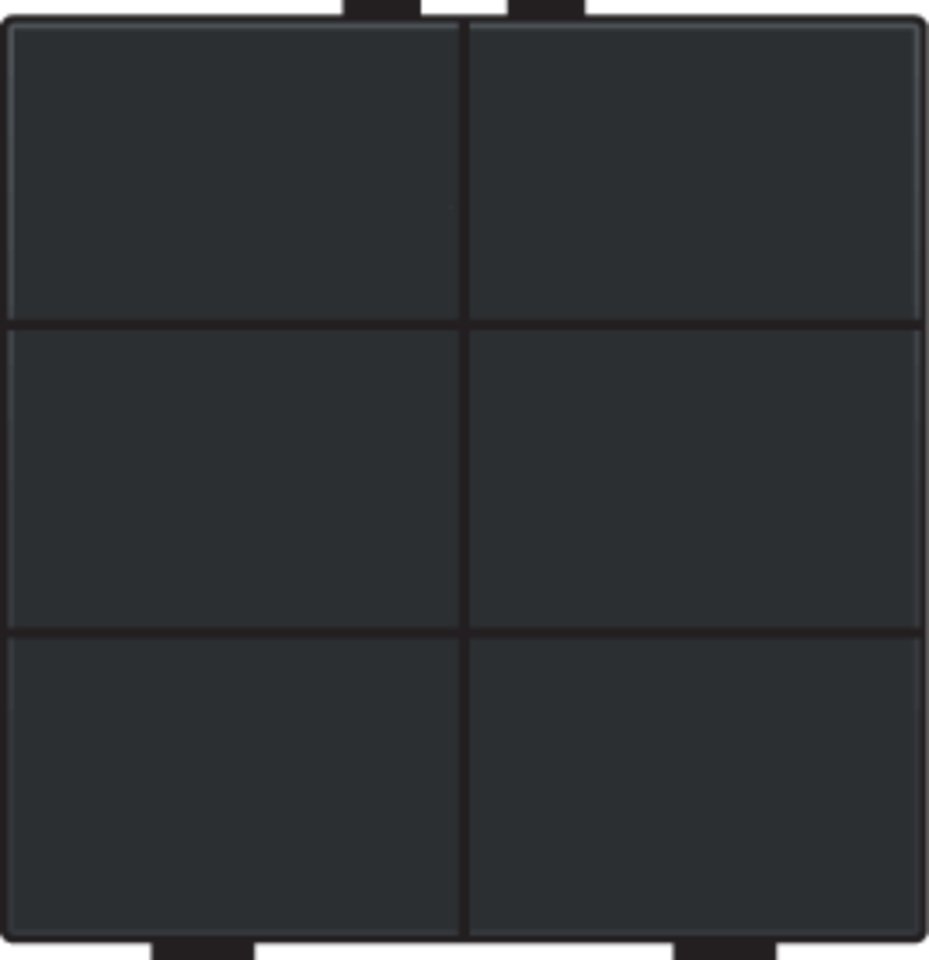 Niko 161-51006: Zesvoudige drukknop voor Niko Home Control, black coated - Image 2