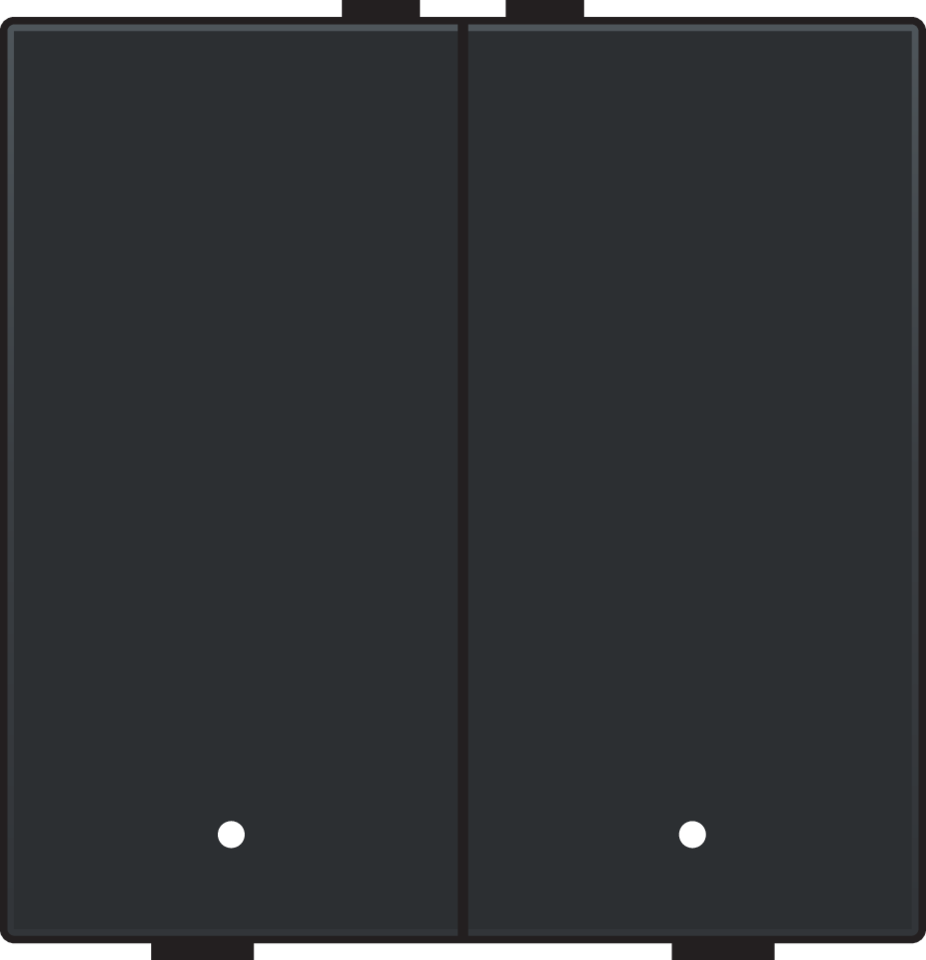 Niko 161-52202: Tweevoudige drukknop met leds en comfortsensoren voor Niko Home Control, black coated - Image 2