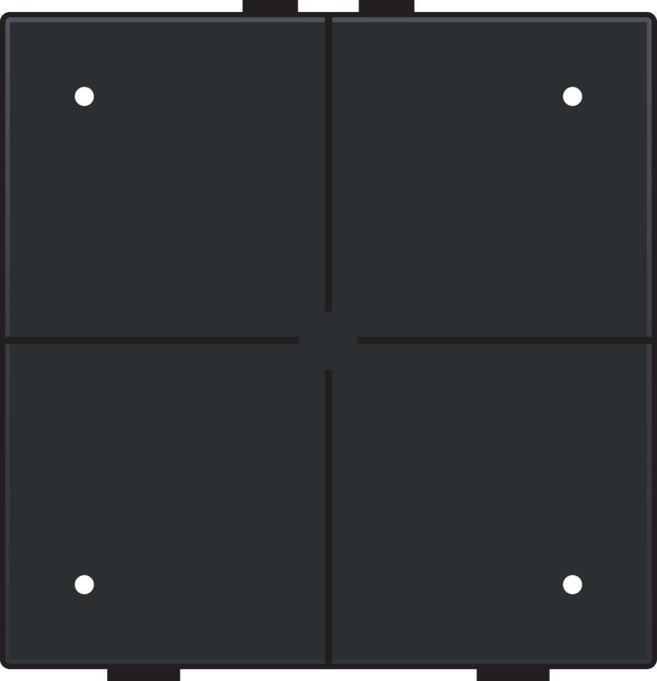 Niko 161-52204: Viervoudige drukknop met leds en comfortsensoren voor Niko Home Control, black coated - Image 2