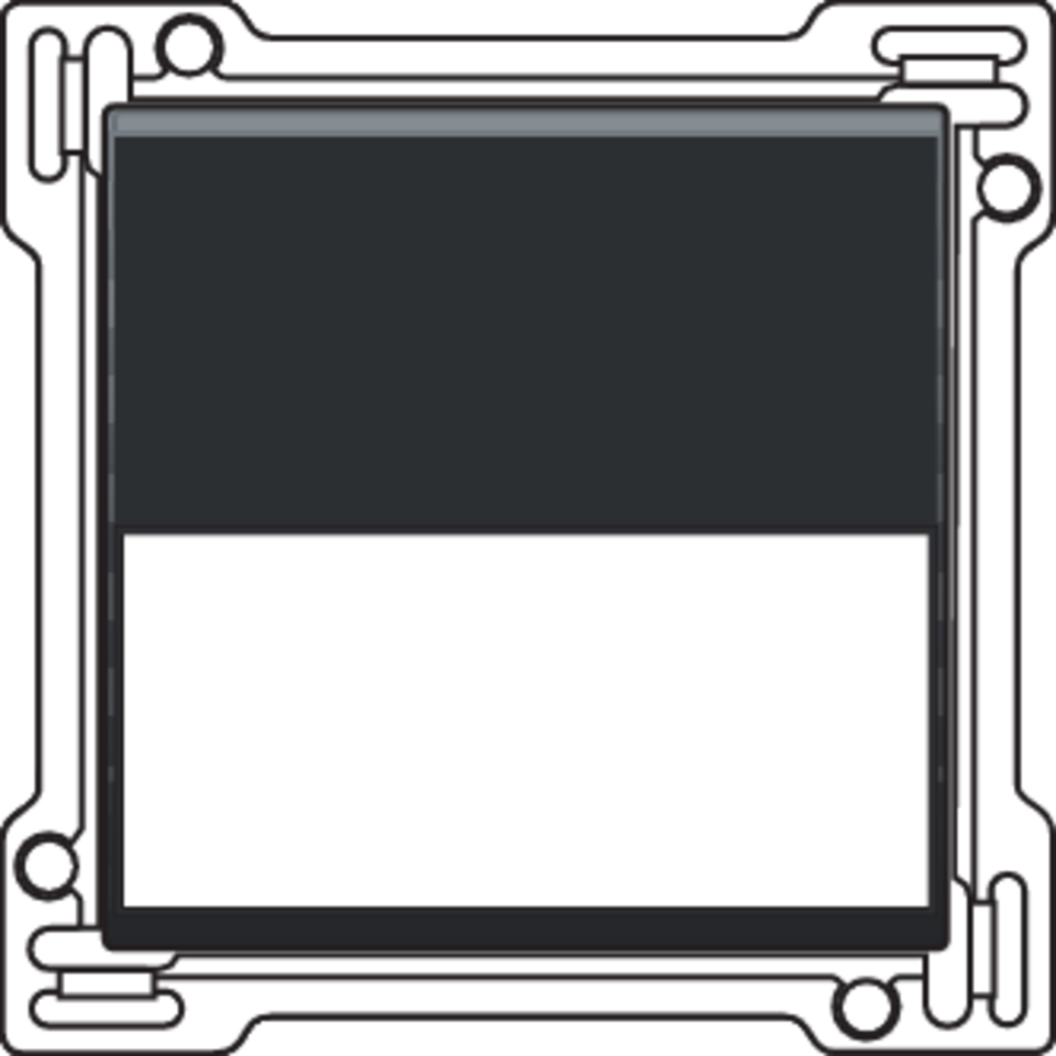 Niko 161-60905: Afwerkingsset met tekstveld voor enkelvoudige schakelaar of drukknop, black coated - Image 2