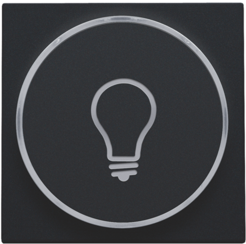 Afwerkingsset met doorschijnende ring met lampsymbool voor d