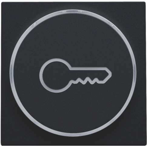 Afwerkingsset met doorschijnende ring met sleutelsymbool voo