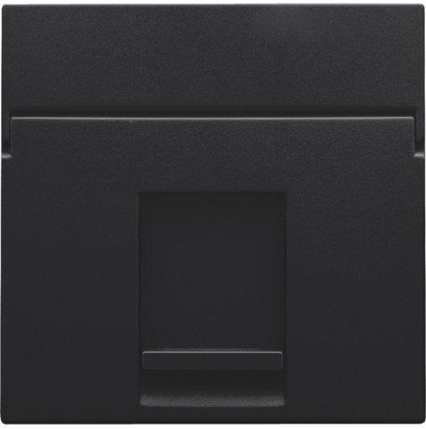 Centraalplaat data 1x RJ, black coated
