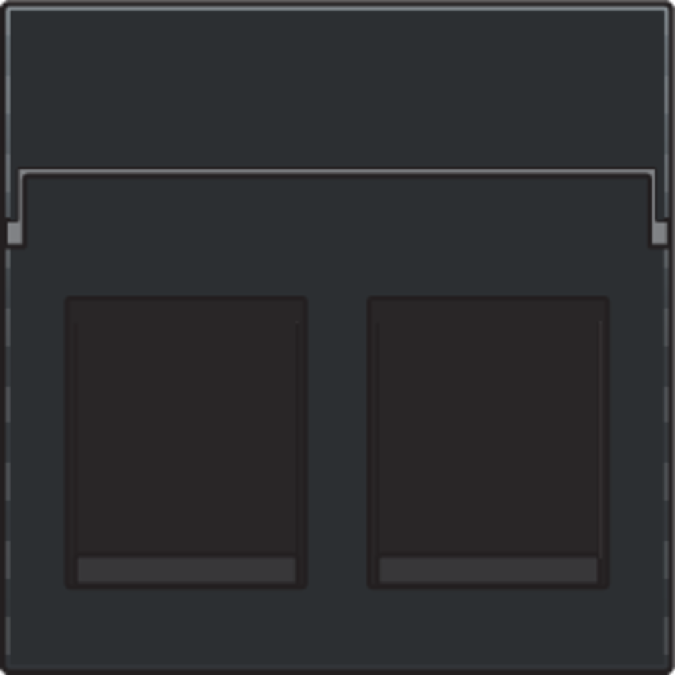 Niko 161-65200: Centraalplaat data 2x RJ, black coated - Image 2