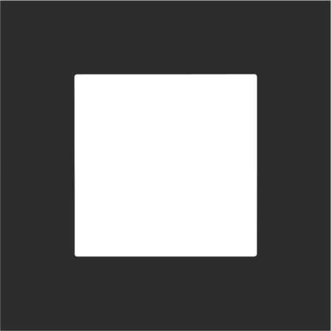 Enkelvoudige afdekplaat, Niko Pure steel black coated