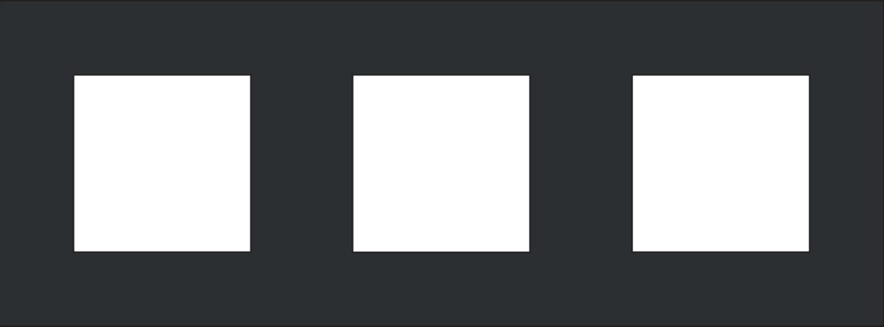 Niko 161-76700: Drievoudige afdekplaat, 71 mm centerafstand, Niko Pure steel black coated - Image 2