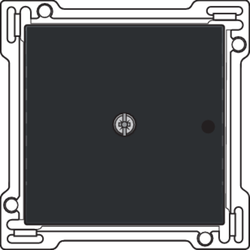 Niko 161-77001: Afwerkingsset voor 1-kanaals inbouw RF-ontvanger met enkelpolig (potentiaalvrij) schakelcontact of inbouw RF-ontvanger met rolluikfunctie, black coated - Image 2