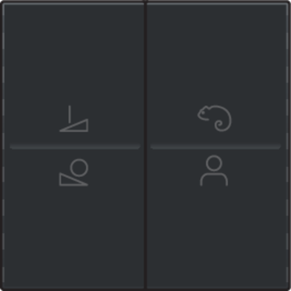 Niko 161-90002: Afwerkingsset voor een draadloze schakelaar of een drukknop met 4 bedieningsknoppen en ledsturing, black coated - Image 2