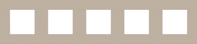 Vijfvoudige afdekplaat, 71 mm centerafstand, Niko Pure steel