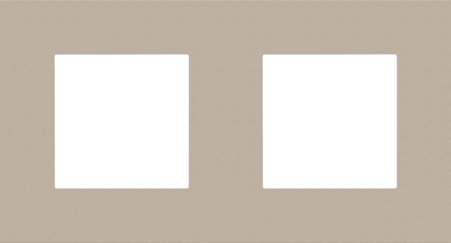 Tweevoudige afdekplaat met 71 mm centerafstand, Niko Pure st