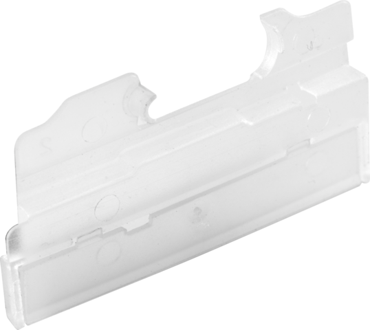 Transparante labeldrager voor het labelen van inbouwfuncties