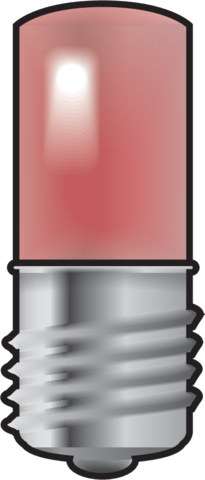 E10-lamp met rode led voor drukknoppen 6A of signaalapparate