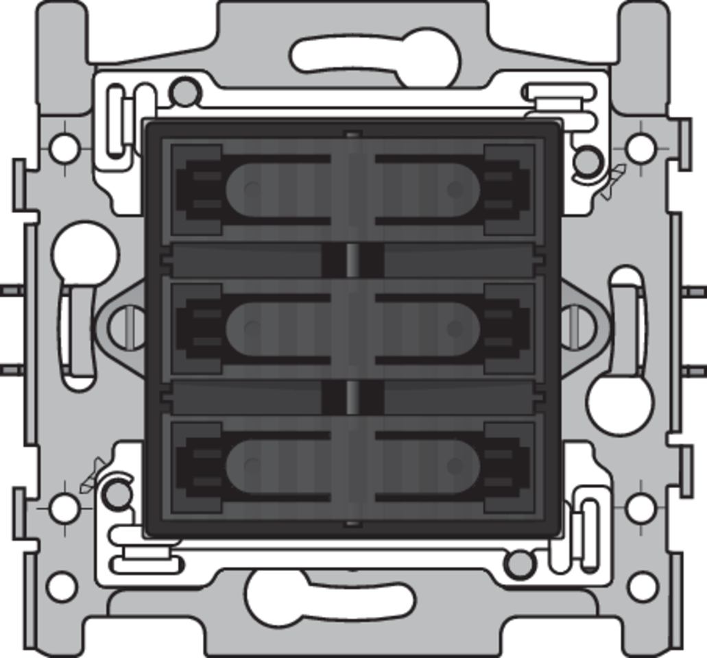 Niko 170-40050: Sokkel voor 4-voudige potentiaalvrije drukknop 24 V N.O., klauwbevestiging - Image 2