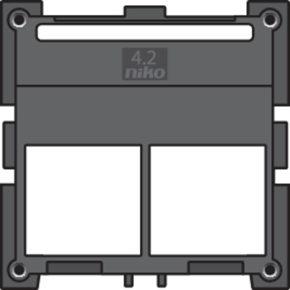 Niko 170-65402: Passtuk 4 dubbel voor data-outlet(s) - Image 2