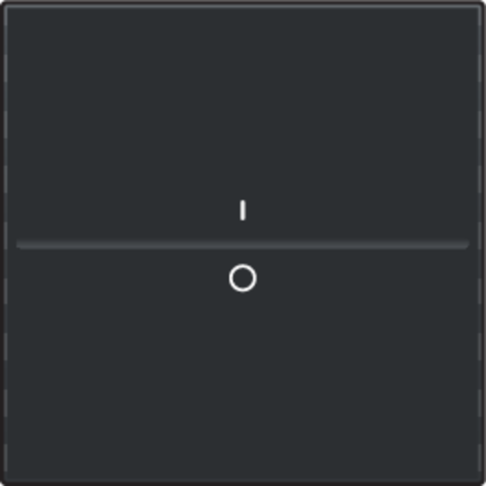 Niko 200-00002: Enkelvoudige toets met opdruk 'I' en '0' voor draadloze schakelaar of drukknop met twee bedieningsknoppen, piano black coated - Image 2