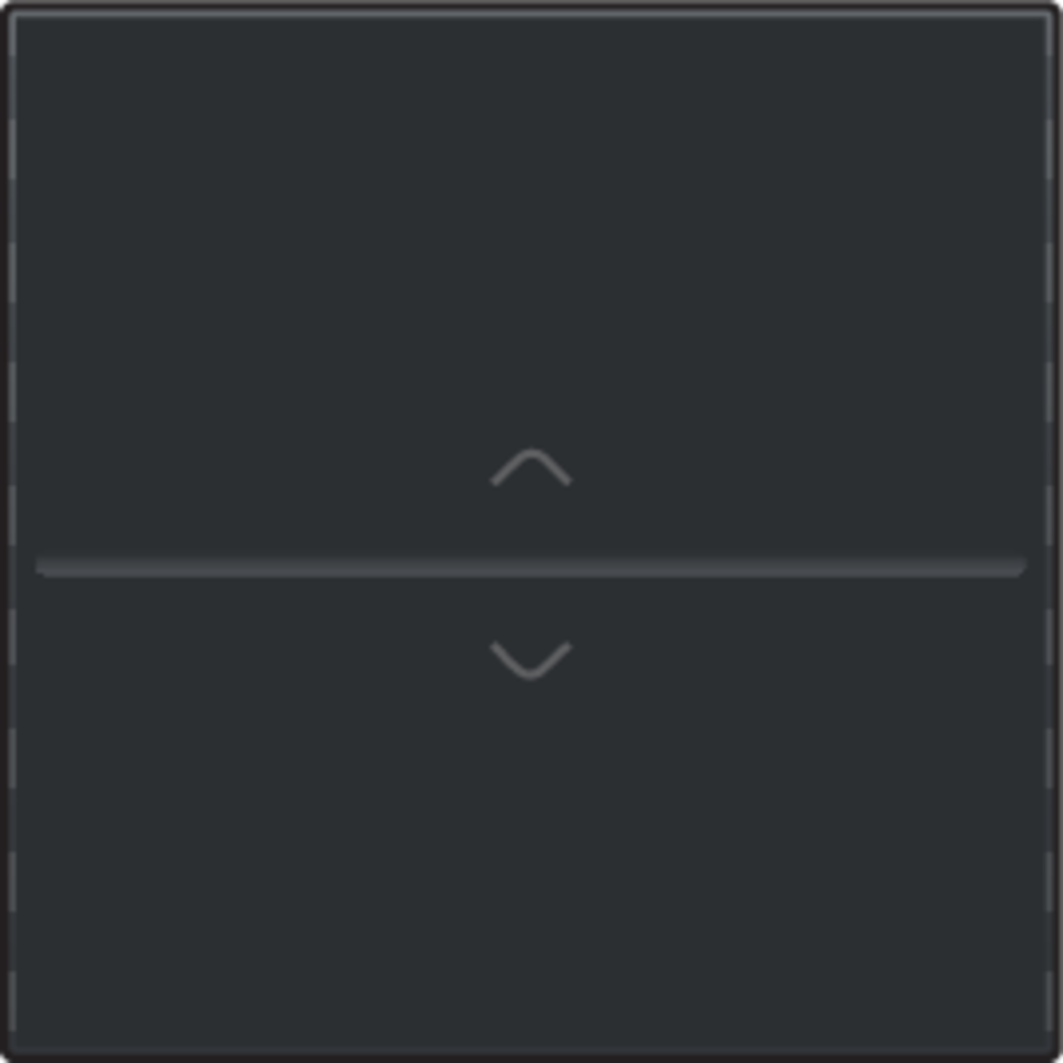 Niko 200-00004: Enkelvoudige toets met pijltjes 'op' en 'neer' voor draadloze schakelaar of drukknop met 2 bedieningsknoppen, piano black coated - Image 2