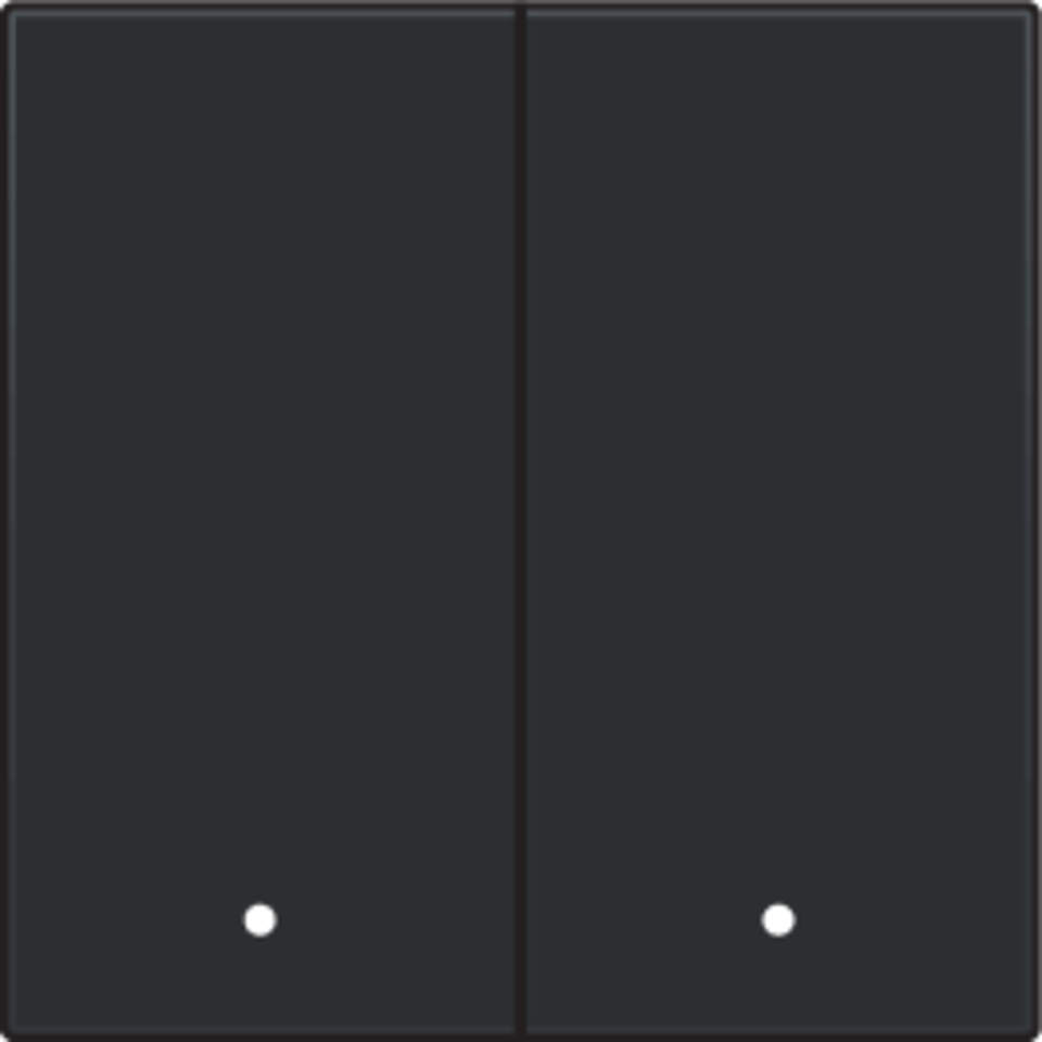 Niko 200-32004: Afwerkingsset met lens voor dubbele elektronische schakelaar of drukknop, piano black coated - Image 2