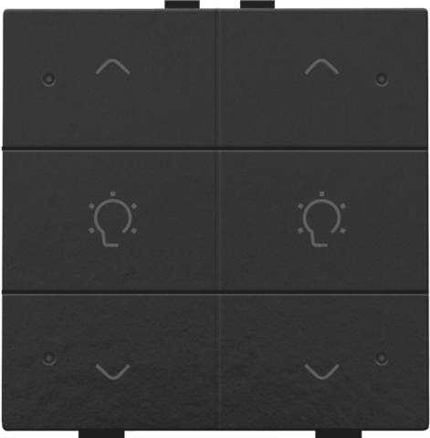 Dubbele dimbediening met led voor Niko Home Control, piano b