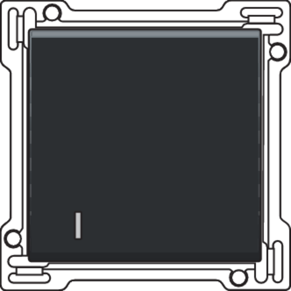 Niko 200-60005: Afwerkingsset met lens voor enkelvoudige schakelaar of drukknop, piano black coated - Image 2