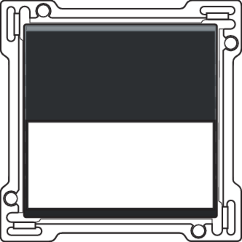 Niko 200-60905: Afwerkingsset met tekstveld voor enkelvoudige schakelaar of drukknop, piano black coated - Image 2