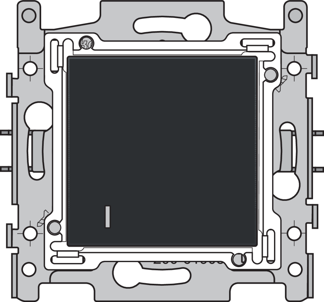 Niko 200-61908: Hotelkaartschakelaar, sokkel, insteekklemmen en afwerkingsset, piano black coated - Image 2
