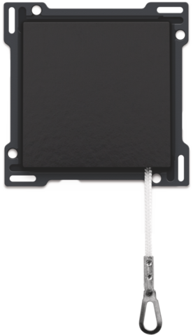 Afwerkingsset voor trekdrukknop, piano black coated