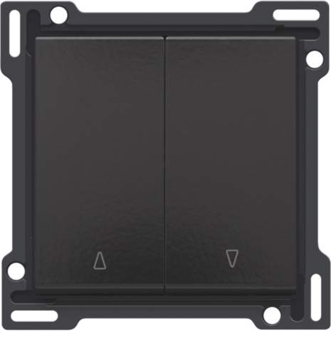 Afwerkingsset voor tweevoudige rolluikdrukknop, piano black