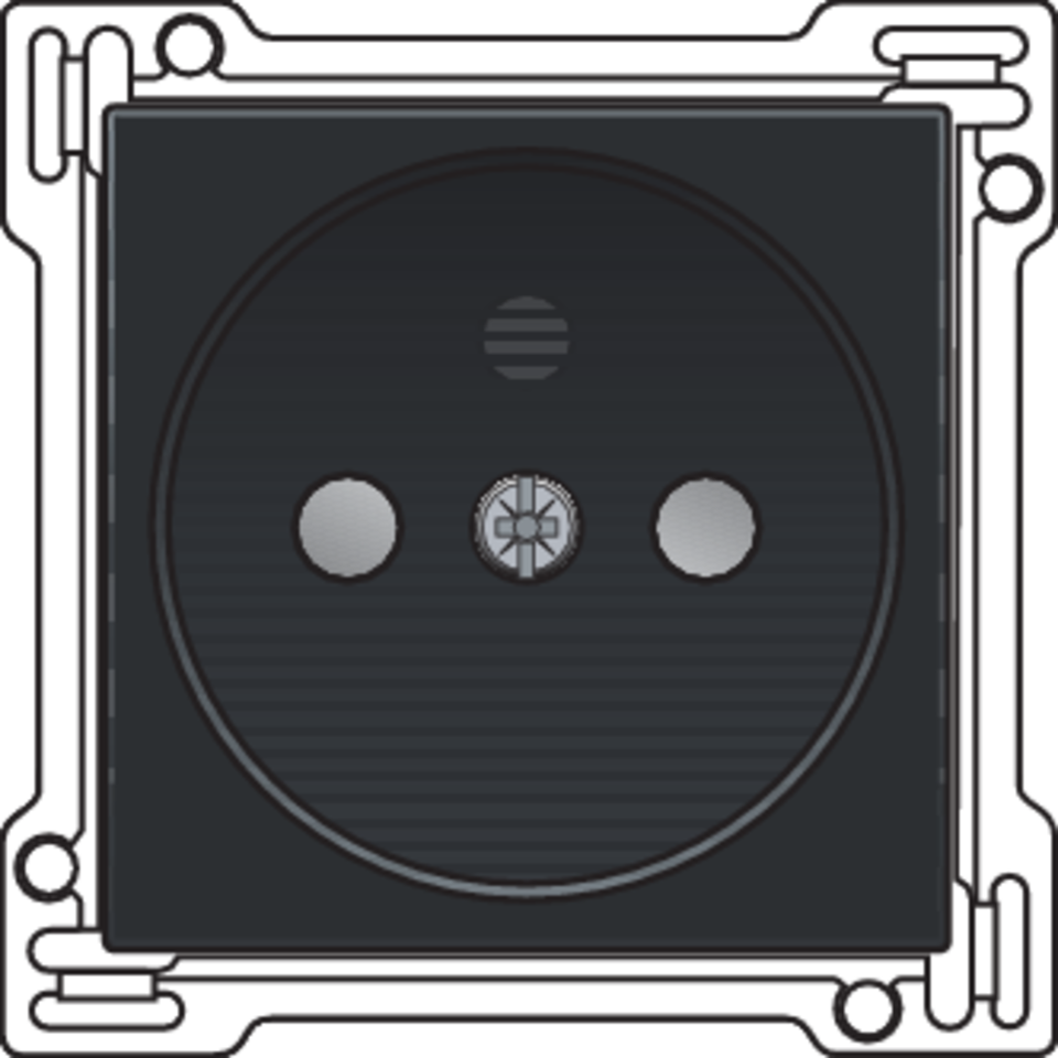 Niko 200-66501: Afwerkingsset voor stopcontact zonder aarding met beschermingsafsluiters, inbouwdiepte 21 mm, piano black coated - Image 2