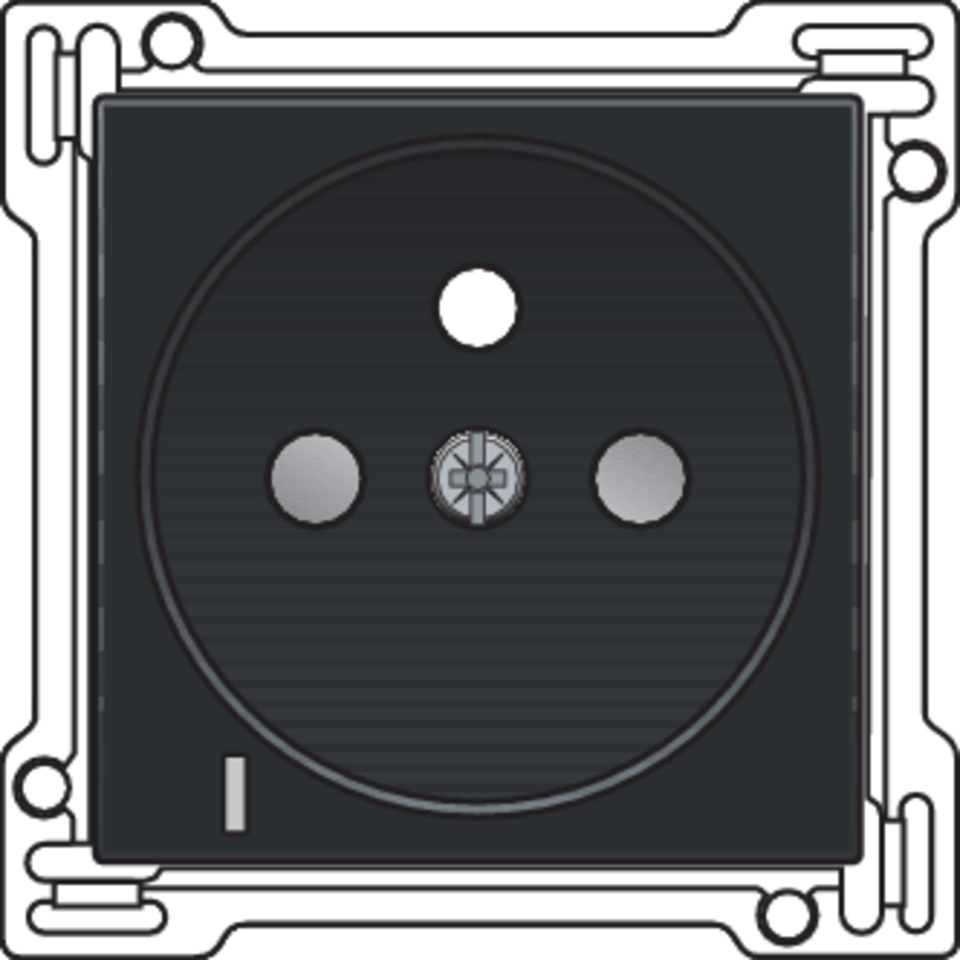 Niko 200-66607: Afwerkingsset met doorschijnende lens voor stopcontact met spanningsaanduiding, penaarde en beschermingsafsluiters, inbouwdiepte 28,5 mm, piano black coated - Image 2